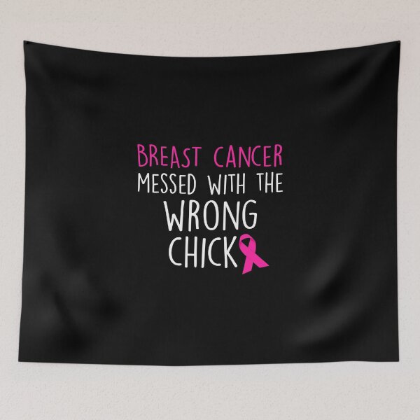 Item preview, Breast cancer messed with the wrong chick! designed and sold by Nessshirts.