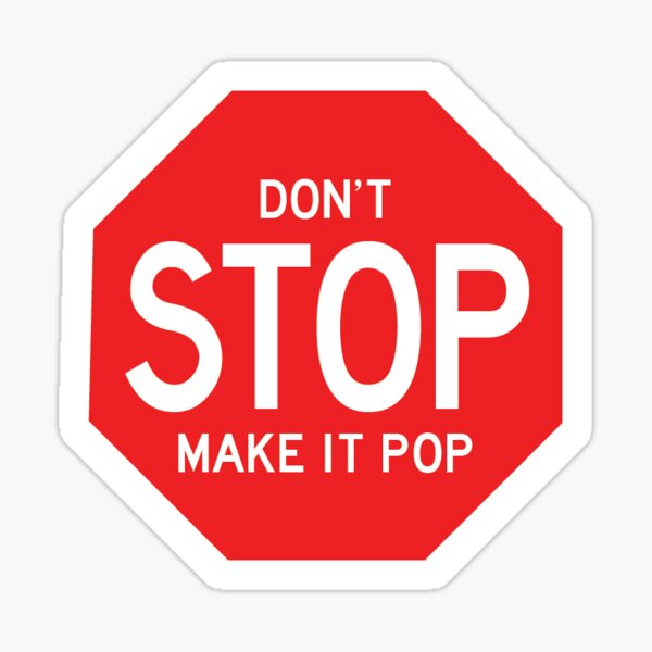 Stoppschild - STOPP!' Sticker