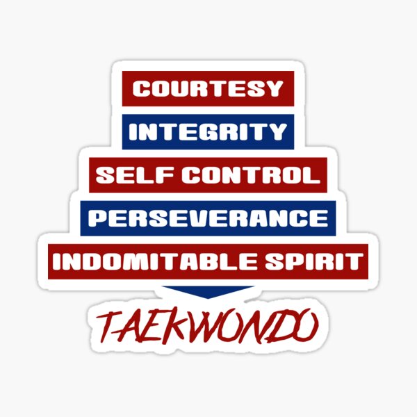 Tenets of Taekwondo Sticker