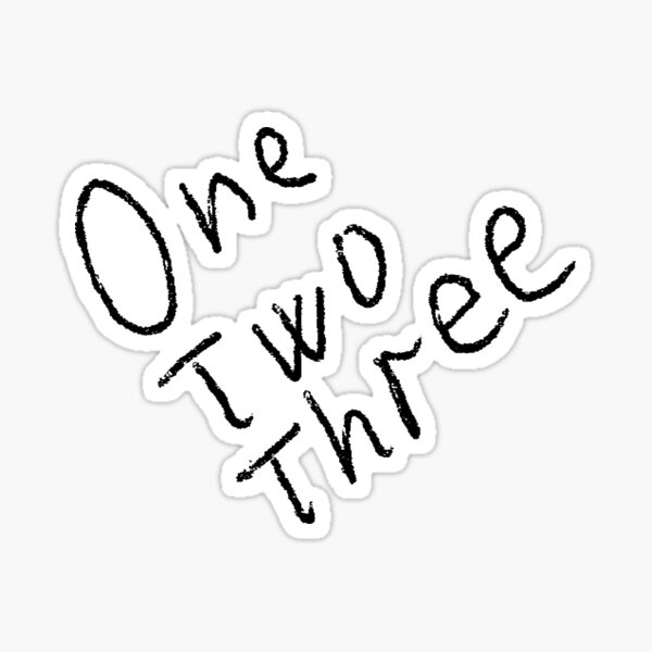 #Calligraphy #VisualArt #one #two #three #text #lineart #blackandwhite #illustration #art #alphabet #handwritten #symbol #handwriting #baptismalfont #ink #blackcolor #typescript #inarow #drawing  Sticker
