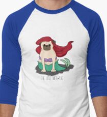 The Little Mer-Pug Men's Baseball ¾ T-Shirt