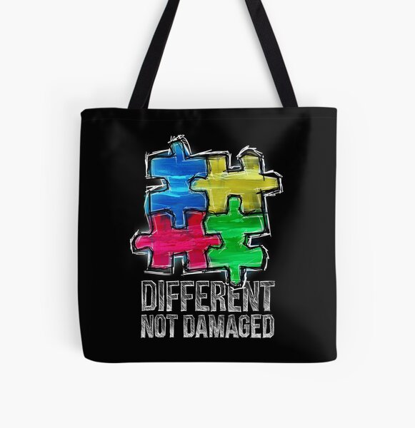 Autism Lives Matter Contrast Handle Bag Autism Awareness Autistic Women Tote Bag 