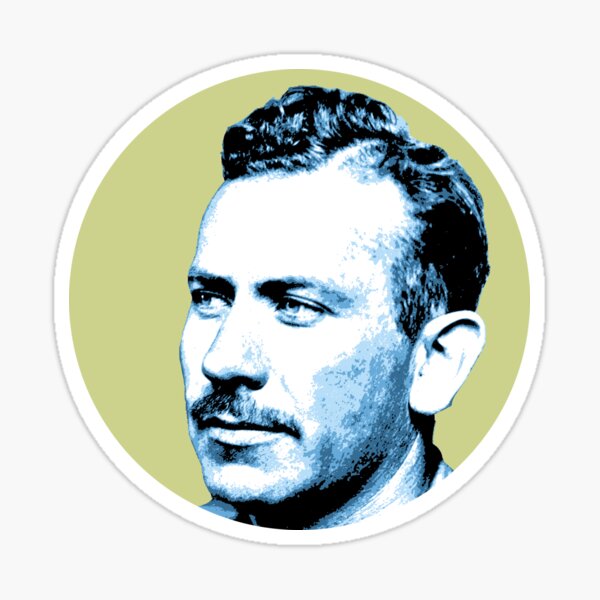 Item preview, John Steinbeck Blue Green Portrait designed and sold by savantdesigns.