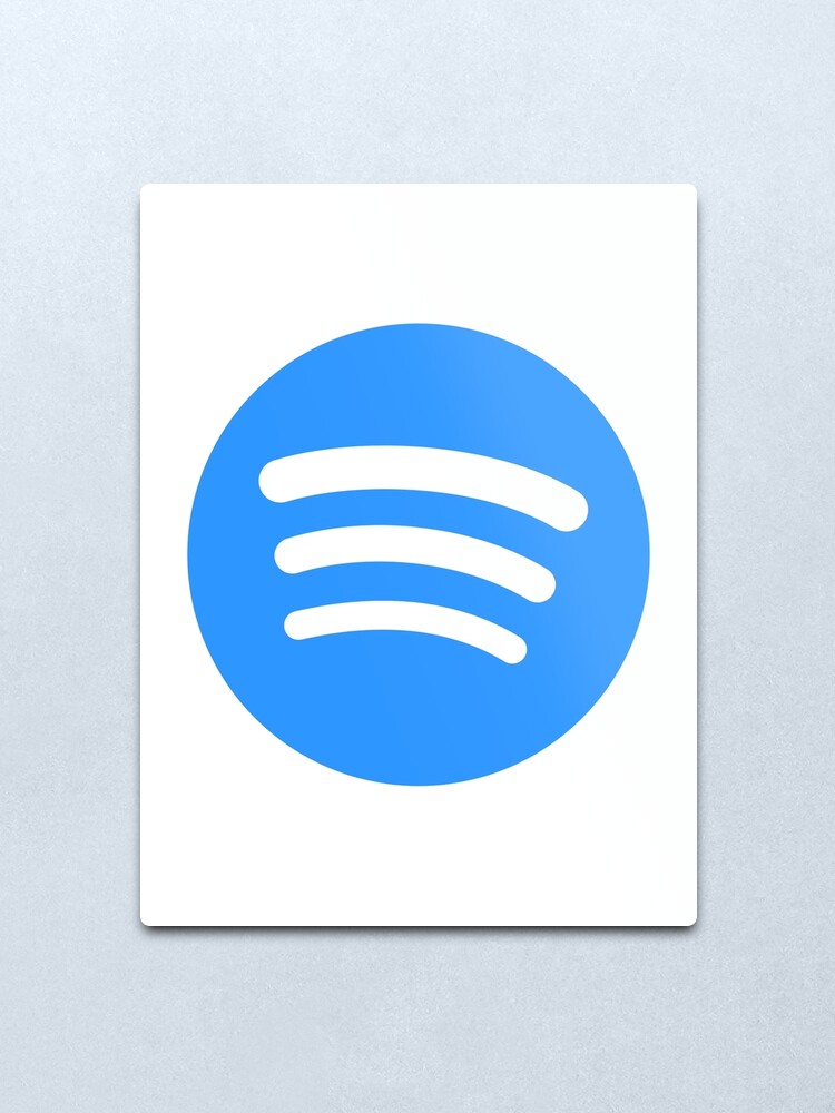 Electric Blue Spotify Logo Metal Print By Alaskaandmargo Redbubble