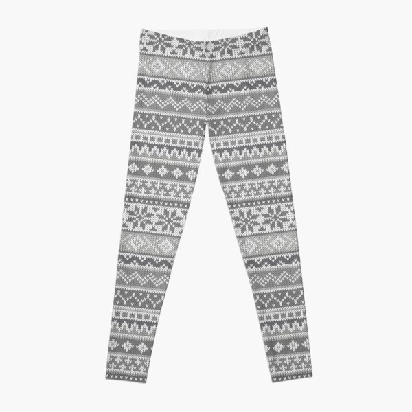 Girls Glitter Snowflake Print Knit Leggings