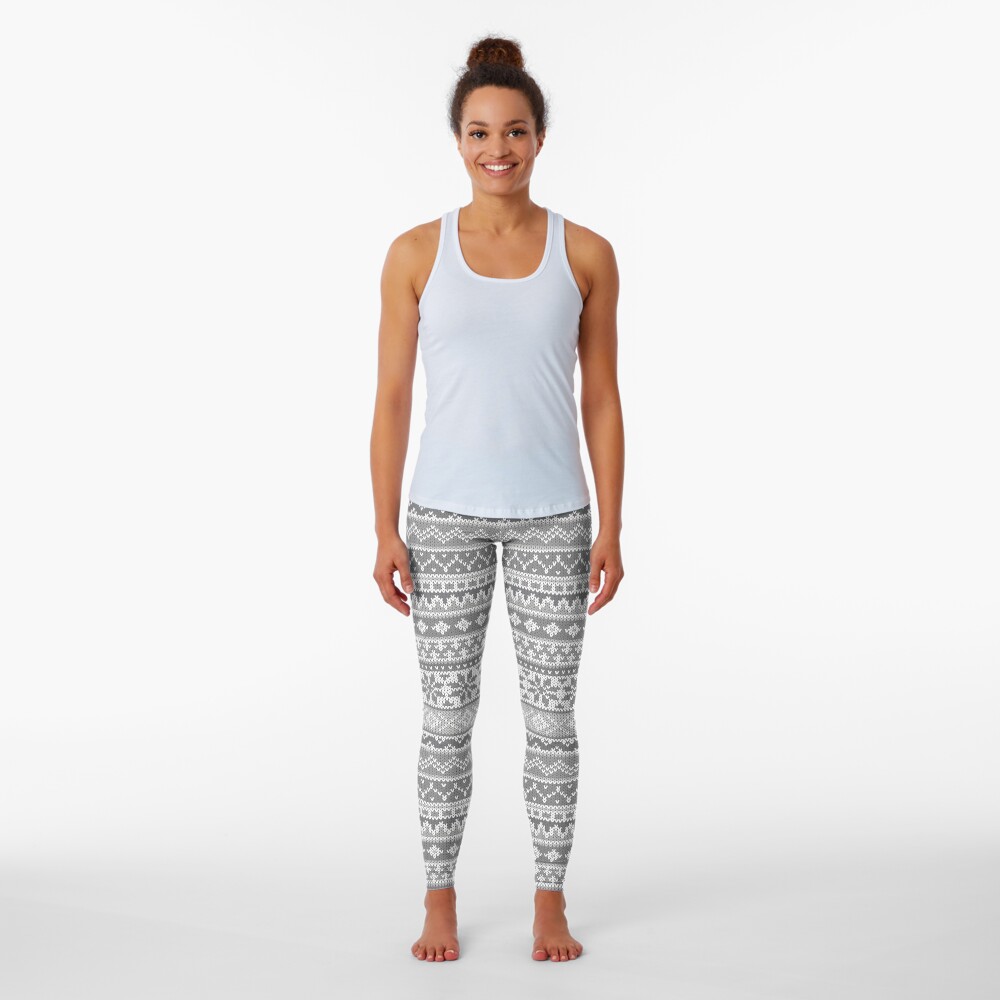 Fair Isle Gray Leggings