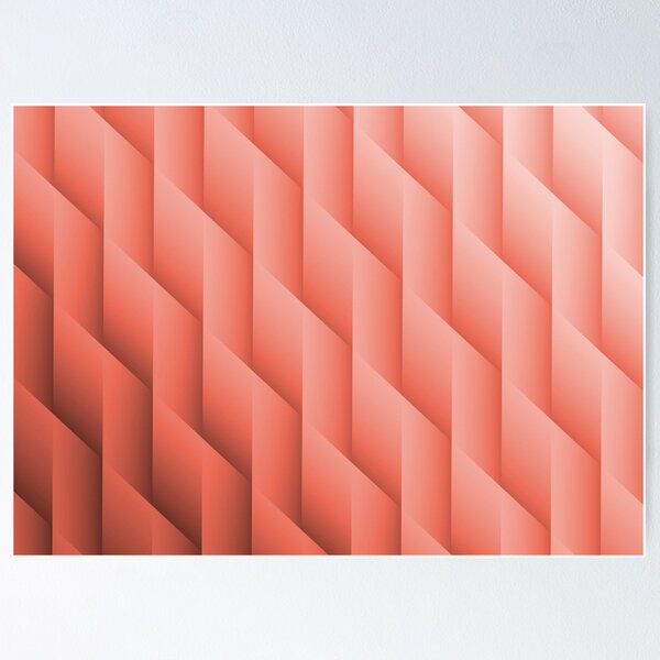 Item preview, Pantone Living Coral Gradient Diamonds, Ombre Geometric Shape Pattern designed and sold by PIPAArtHomeDeco.
