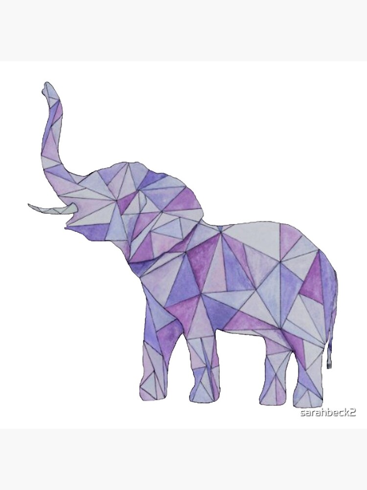 Purple Geometric Elephant  by sarahbeck2