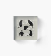 Caturdays - Black Cat Acrylic Block