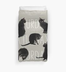 Caturdays - Black Cat Duvet Cover