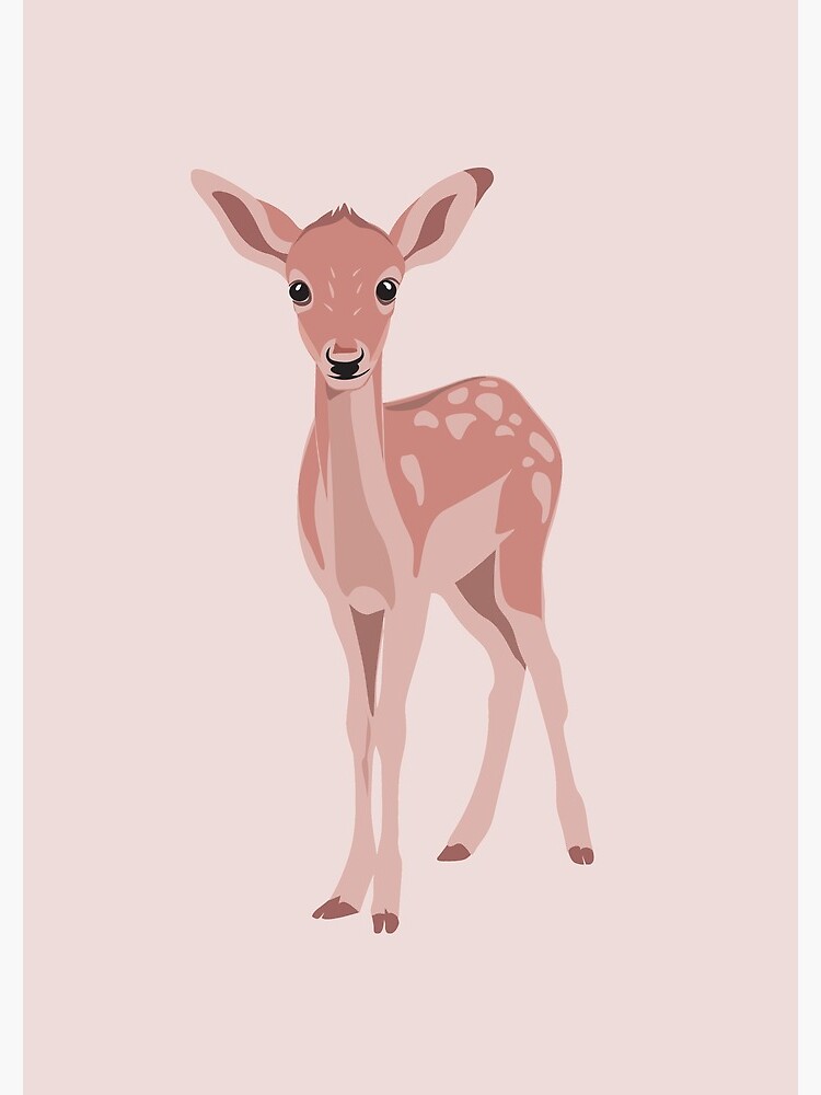 Aperçu 3 sur 3. Carnet avec l'œuvre Faon rose de la forêt créée et vendue par emiliewhite.
