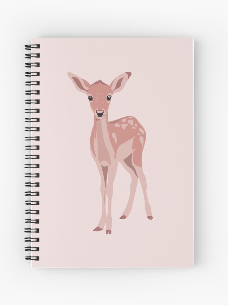 Aperçu 1 sur 3. Carnet avec l'œuvre Faon rose de la forêt créée et vendue par emiliewhite.