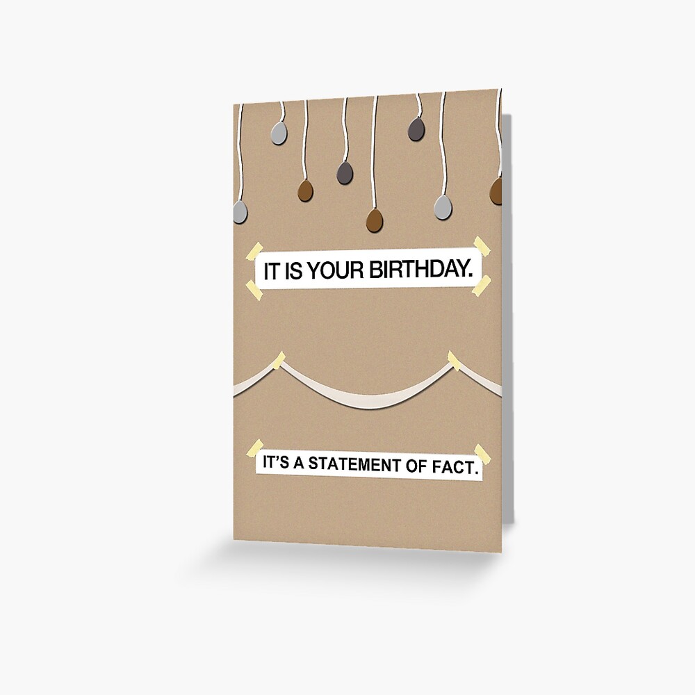 the office it is your birthday card greeting card by