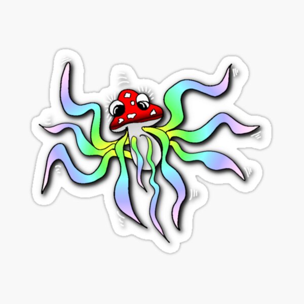 Fliegenpilz Qualle Sticker