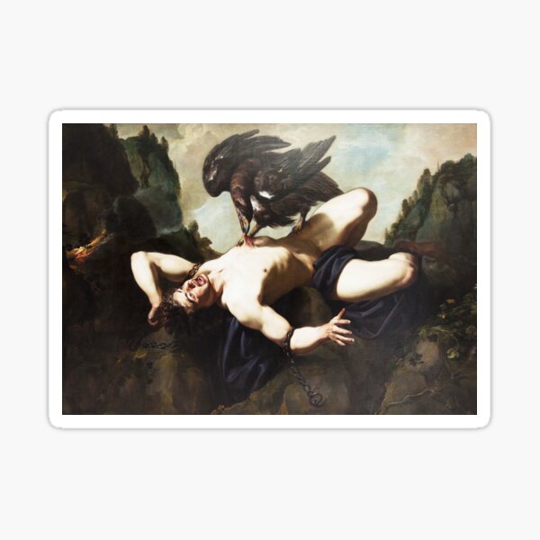 Prometheus Bound Aeschylus Painting Sticker