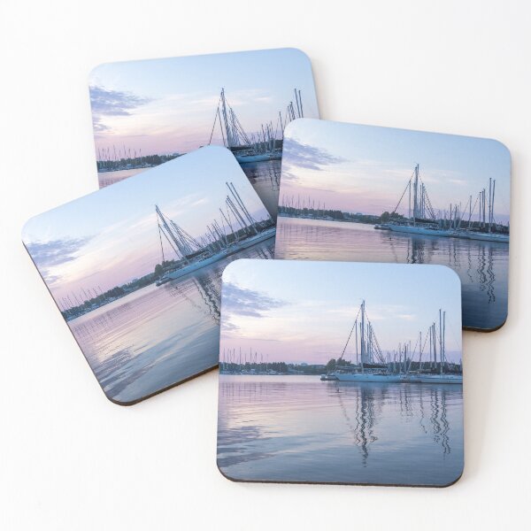 Item preview, Soft Lavender and Pink Ripples - Yachts and Clouds Reflections designed and sold by Georgia Mizuleva.