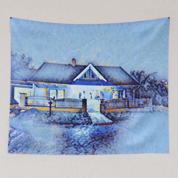 Item preview, home in snow designed and sold by AidaArt.