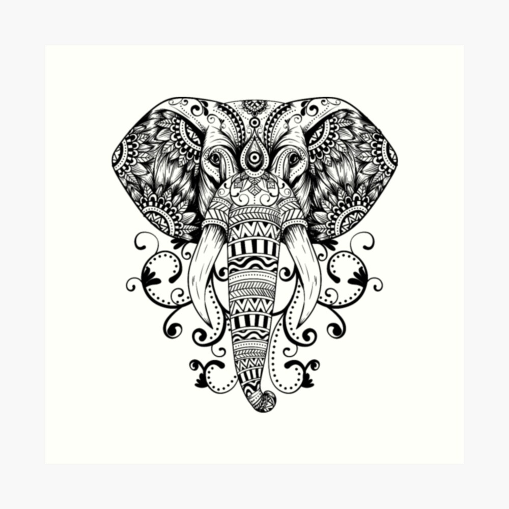 "Elefant-Mandala" Kunstdruck von KingJames27x | Redbubble