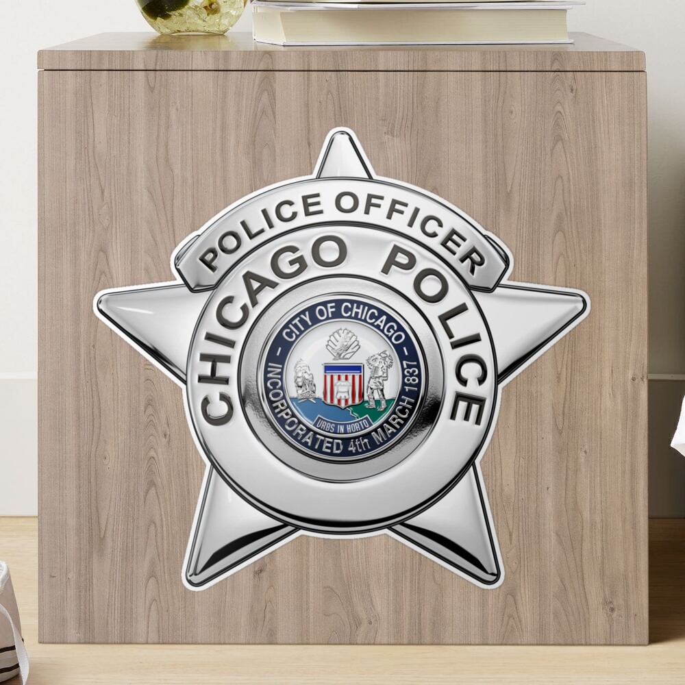 CHICAGO POLICE STAR DECAL STICKER - 1960's Star, Size 3 - Chicago Cop Shop