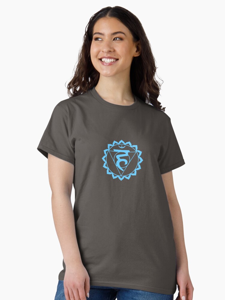 Thumbnail 2 of 7, Classic T-Shirt, Vissudha (Throat) Chakra designed and sold by Lotusflower.