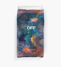 Galaxy Smoke Color Off White Duvet Cover