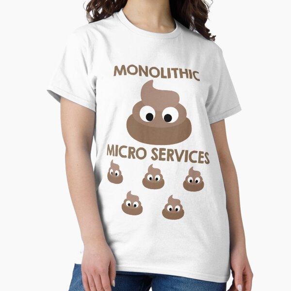 Artikel-Vorschau von Monolith vs. Microservices Lustiges Entwicklerdesign, designt und verkauft von tshirtfandom.