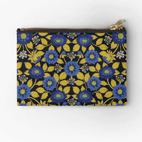 Item preview, Blue, Navy, Yellow & Mustard Floral/Botanical Pattern designed and sold by somecallmebeth.