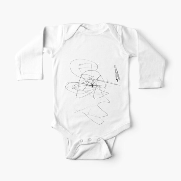 #lineart #blackandwhite #artwork #illustration #chalkout #vector #art #design #outline #sketch #shape #symbol #vertical #drawingartproduct #inarow Long Sleeve Baby One-Piece