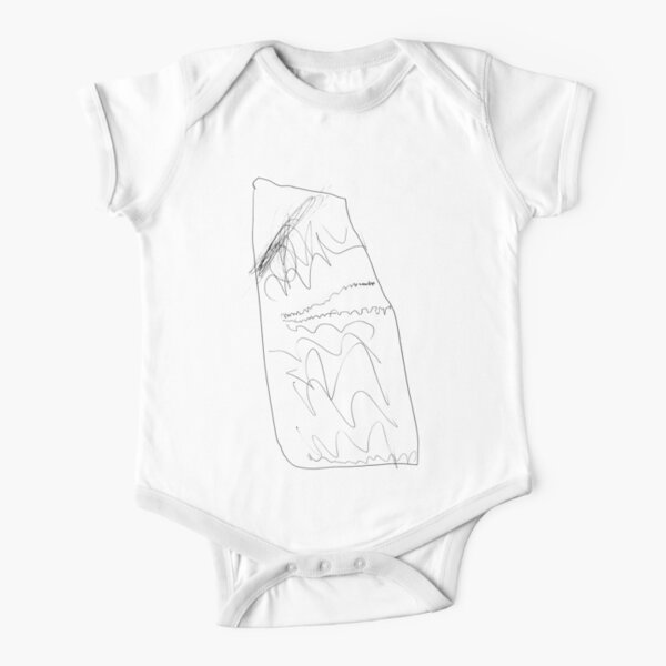 #lineart #blackandwhite #monochrome #figuredrawing chalkout illustration vector art Short Sleeve Baby One-Piece
