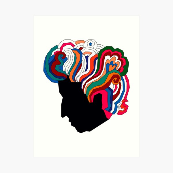 Bob Dylan Rainbow Art Print