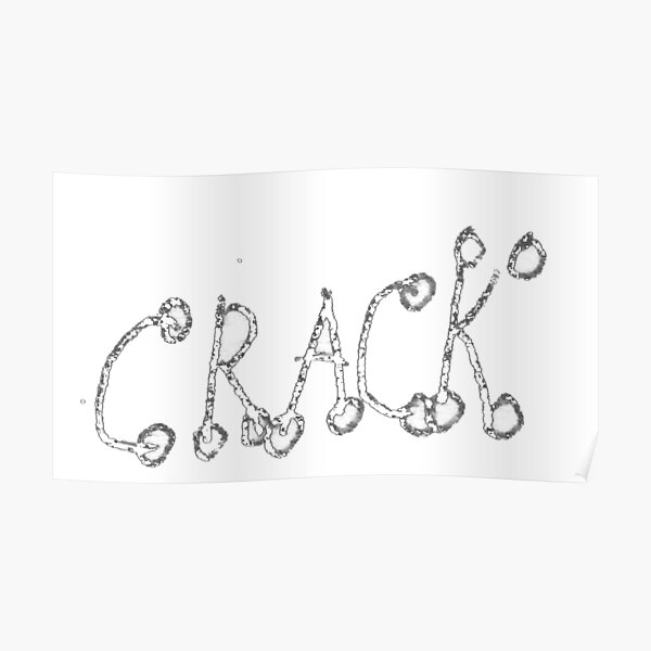 #Drawing #VisualArt #crack #alphabet symbol text letter sign Poster