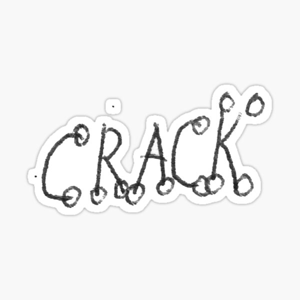 #Drawing #VisualArt #crack #alphabet symbol text letter sign Sticker