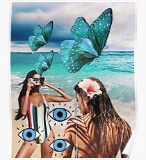 Beachy Blue Insta / VSCO / Tumblr-Collage Poster
