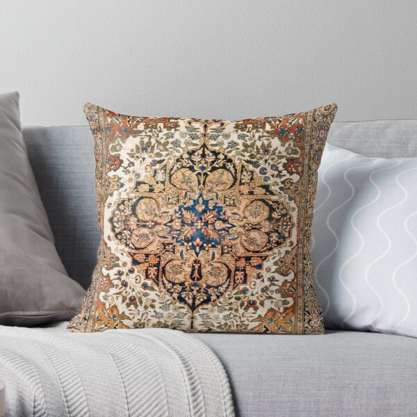 Ferahan Arak  Antique West Persian Rug Print Throw Pillow