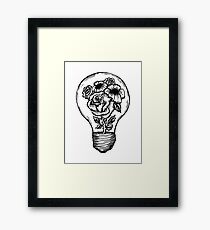 flower lightbulb Framed Print
