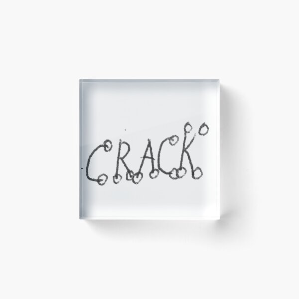 #Drawing #VisualArt #crack #alphabet symbol text letter sign  Acrylic Block