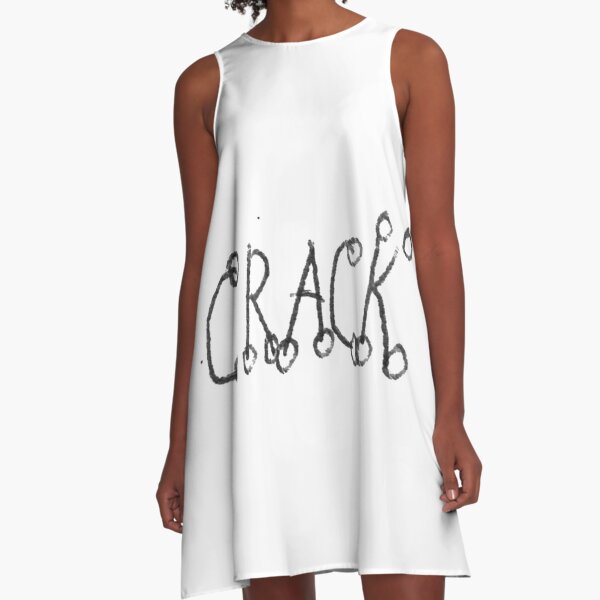 #Drawing #VisualArt #crack #alphabet symbol text letter sign  A-Line Dress