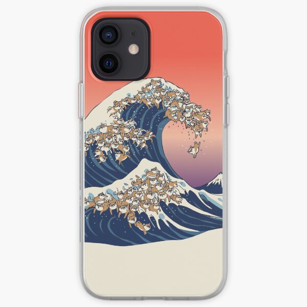 La grande vague de Shiba Inu Coque souple iPhone