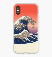 Vinilo o funda para iPhone La gran ola de Shiba Inu
