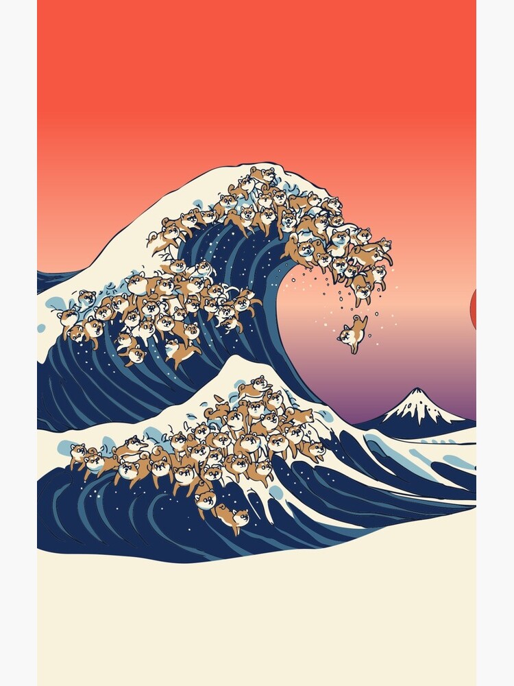 The Great Wave of Shiba Inu by Huebucket