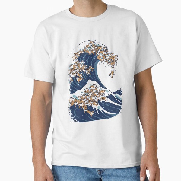 Item preview, The Great Wave of Shiba Inu designed and sold by Huebucket.