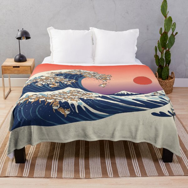 Item preview, The Great Wave of Shiba Inu designed and sold by Huebucket.
