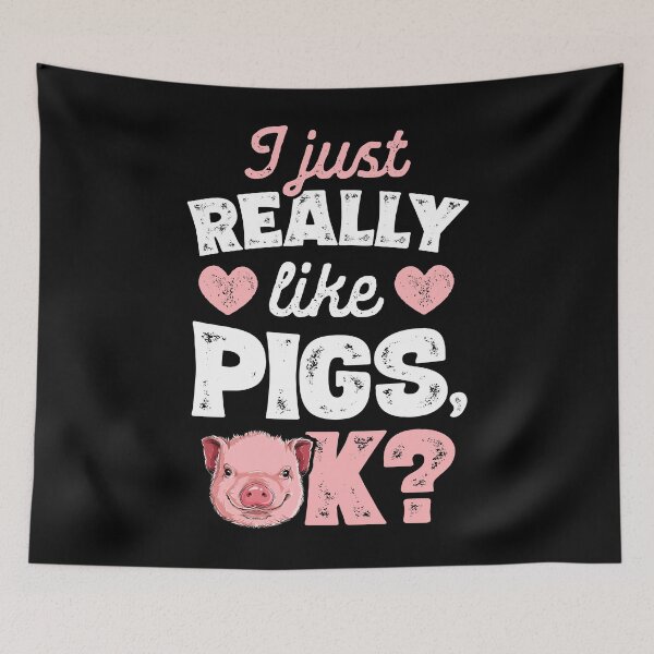 Item preview, I Just Really Like Pigs OK T shirt Pigs Farm Farmer Gifts designed and sold by LiqueGifts.