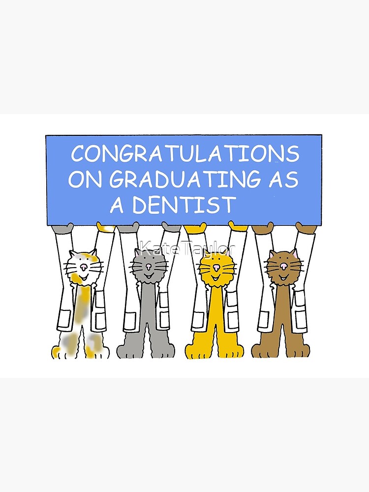 Carte Postale Felicitations Pour Votre Diplome De Dentiste Par Katetaylor Redbubble