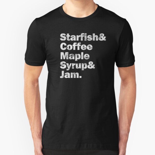 PRINCE Starfish & Coffee (White) Slim Fit T-Shirt