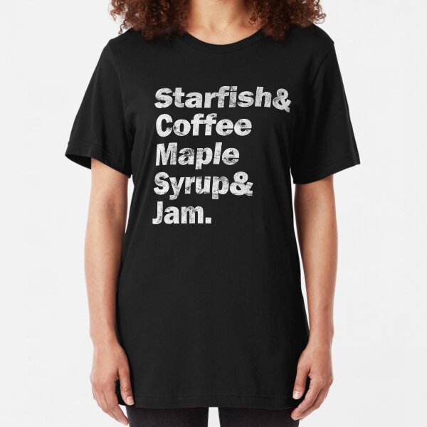 PRINCE Starfish & Coffee (White) Slim Fit T-Shirt