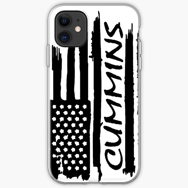 Black Cummins Flag USA iPhone Soft Case