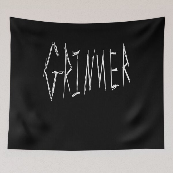 Item preview, Dark and Gritty Grinner Word Text Design (white) designed and sold by Michael Stewart.