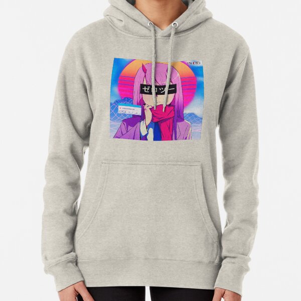 【Sadboys Zero Two Vaporwave aesthetic.png】 Pullover Hoodie