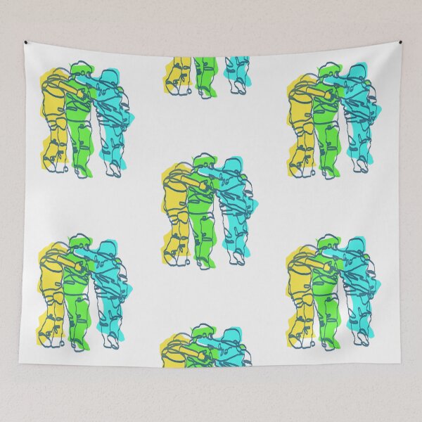 Item preview, Childhood Friends Line Art Poster Print designed and sold by Arsalanes.